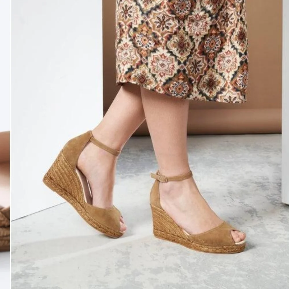 VISCATA CAPRUBI SUEDE ESPADRILLE SANDAL WEDGES SZ 38EU (7)